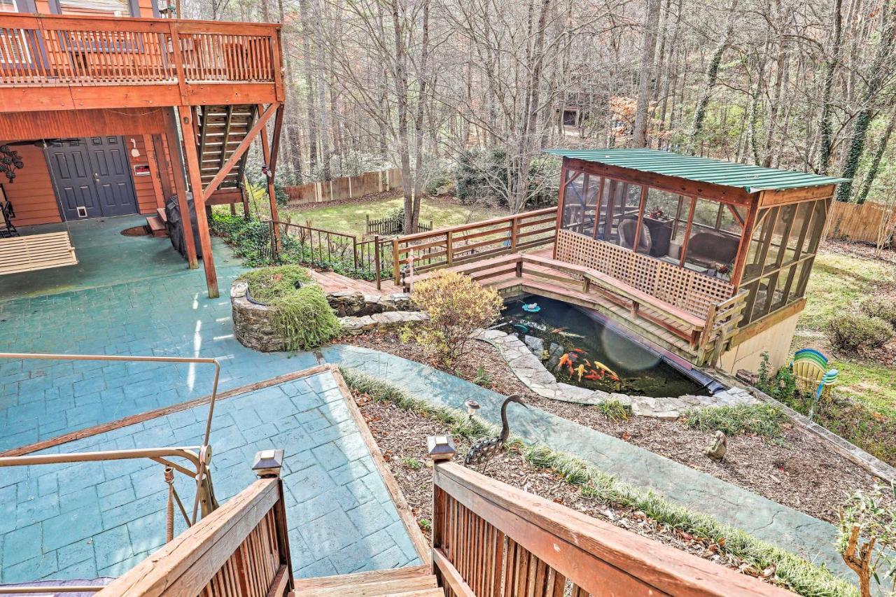 Asheville Mountain Getaway With Patio And Koi Pond! Exteriör bild